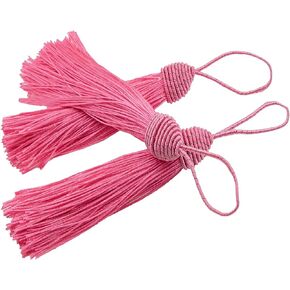 VAPKER Bookmark Tassels 20Pcs 15cm/6 Inch Light Gold Tassels with Pineapple Head Sewing Tassels Silky Floss Mini Craft Tassels with Cord Loop for Keychain Earring Jewelry DIY Craft