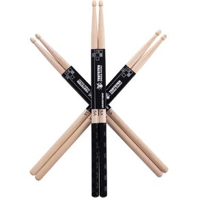Drum Sticks 15 Pairs Classic 5A Drumsticks, America Maple Wood Drumsticks for Drums Adults Kids and Beginners with ANTI-SLIP Handles