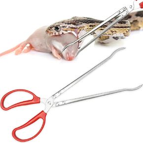 Reptile Feeding Tongs,Bent-Billed Snake Feeding Tongs Non-Skidding Easy-Grip Tweezers,Long Large Tweezers Python Accessories for Vivarium Corn Ball Python Axolotl Bearded Dragon Supplies