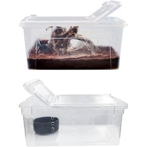 قطعتان من صندوق حاوية نقل الزواحف، أحواض زواحف بلاستيكية، تررم تررم الأفعى، صندوق تغذية حشرة الرتيلاء، خزان الحلزون، العنكبوت، قفص صغير، حارس المخلوقات in Kuwait