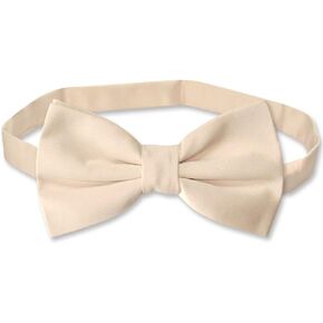 Vesuvio Napoli BOWTIE Solid Light BROWN Color Men's Bow Tie for Tuxedo or Suit