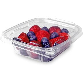 8 oz RPET Clear Hinged Lid Tamper Evident Container – 240 Pcs