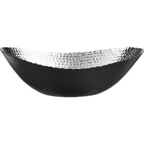 Elegance Oval Bowl, 14.75" x 11", Black/Copper