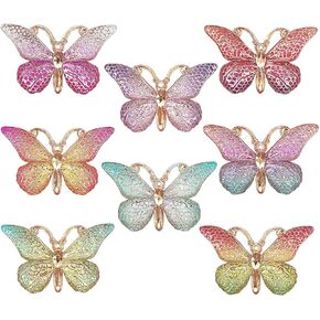 40 Pcs Colorful Butterfly Charms Butterfly Pendants Butterfly Jewelry Enamel for Earrings Bracelets Necklace DIY Phone Case Hair Clip Craft Jewelry Making