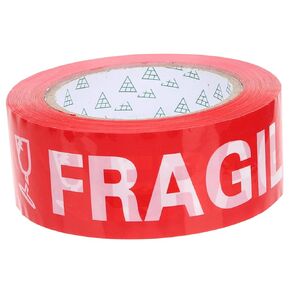 Packaging Tape 1 Roll Fragile Warning Tape Stickers Seal Stickers Sealing Tape Fragile Labels Packaging Heavy Duty Tape Packing Tape Fragile Tape Care Tape Mobile Box
