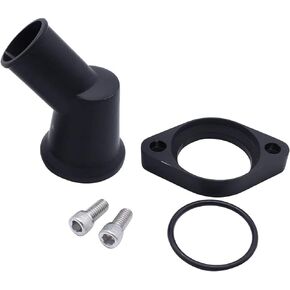 45° Black Swivel Water Neck Thermostat Housing Compatible with Chevrolet LS Engine 5.3 6.0 LS1 LS2 LS3