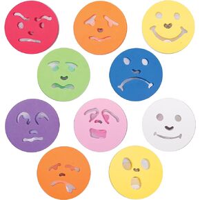 READY 2 LEARN Giant Stampers - Feelings - Set of 10 - Easy to Hold Foam Stamps for Kids - Arts and Crafts Stamps for Displays, Posters, Signs and DIY Projects