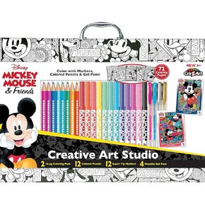 Disney Mickey Mouse and Friends 30 Piece Creative Art Studio Portable Art Set by CRA-Z-Art - Amazon Exclusive Art Set with Markers, Color Pencils and Gel Pens