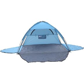 خيمة الشاطئ، مأوى للشمس يتسع لشخصين إلى 4 أشخاص مع عامل حماية من الشمس (UPF 50+) 3 نوافذ تهوية قابلة للتوسيع، خيمة شاطئ فورية عائلية ممتدة، سهلة التركيب في الهواء الطلق in Kuwait