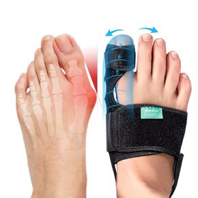 Welnove Bunion Corrector Women & Men Big Toe: 1 Pair Bunion Splint Brace - Adjustable Bunion Correction with Soft Gel - Bunion Pads for Pain Relief - Toe Straightener with Non-slip Strap