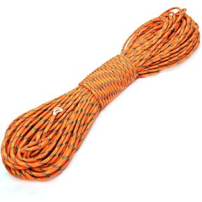 100ft Type III 7 Strand Core Paracord 550 Parachute (83# Neon Orange Camo)