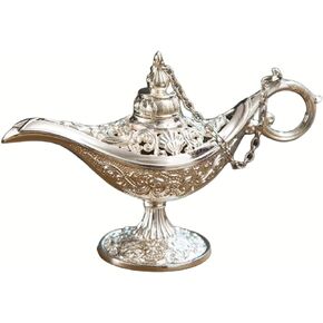 Aladdin Lamp Small Magic Genie Lamp,Vintage Wishing Light,Home Desktop Decoration Collectible Crafts Birthday Christmas Gifts. (Gold)