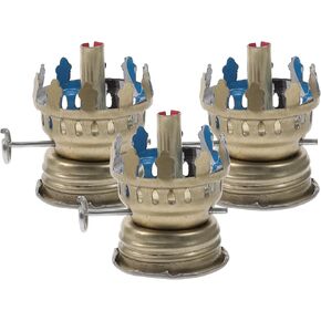 Beaupretty Lamp Oil Oil Lamp Burner 3pcs Kerosene Lamp Wick Burner Oil Lamp Replacement Burner Kerosene Oil Lamp Parts for Oil Lamp Antique Lamps Candlestick Holders