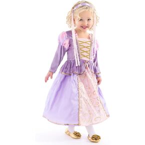 Little Adventures Classic Rapunzel Princess Dress Up Costume - Machine Washable Girls Child Pretend Play and Party Outfit (Size 2XL Age 9-11)