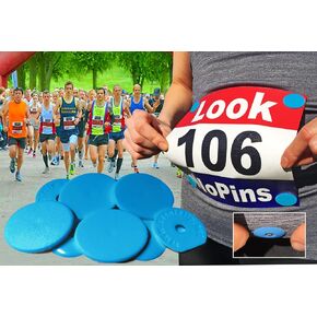 Cyan Snap-Lock BibClips