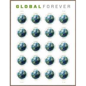 Global Forever Sheet 20 - Earth Stamps Scott 4740