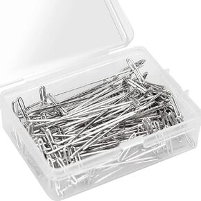 100PCS Silver Iron T Pin 38MM for Sewing Fabric Decorative Craft Jewellery Display and Hanging Photograph