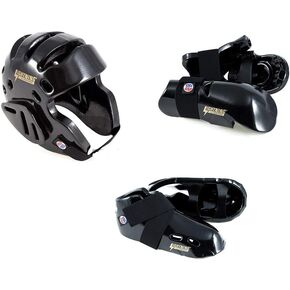 Lightning Black Karate Sparring Gear Package Deal - Child Large