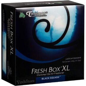 Treefrog Xtreme Fresh Box XL Air Freshener Scent Extra Large 400g - Black Squash/Blue Squash/Green Squash/White Peach/New Car (Black Squash)