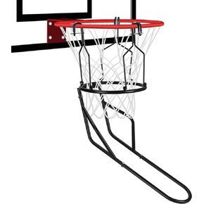 مرفق عودة كرة السلة، مرتد كرة السلة عالي التحمل مع 3 خطافات كبيرة ثابتة، ملحقات كرة السلة المتينة لتدريب كرة السلة بحافة 18 بوصة، أسود in Kuwait