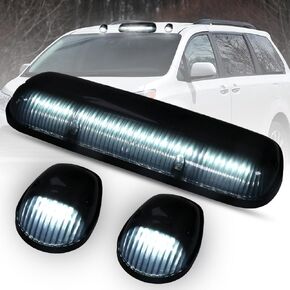 LED Amber Cab Top Roof Light Marker Running Smoked Lamp 30 LED Lights for 2002-2007 Chevy Silverado/GMC Sierra 1500 1500HD 2500 2500HD 3500