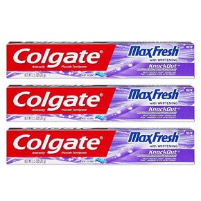 Colgate Max Fresh Knockout Gel Toothpaste, 2.5 Ounce Pack Of 3