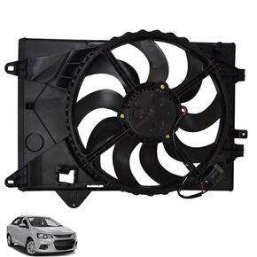 Radiator Condenser Cooling Fan Assembly Replacement for 2012-2018 Sonic 1.8L Hatchback/Sedan 12V Black GM3115244 TYC622840