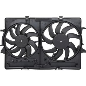 SCITOO 620839 Radiator Dual Cooling Fan Compatible for 2007-2016 for A4 2013-2016 for A4 allroad 2009-2016 for A4 Quattro 2010-2016 for A5