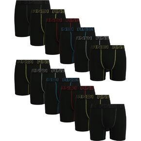AND1 Men's Underwear – 12 Pack Super Soft Performance Boxer Briefs (S-3XL)