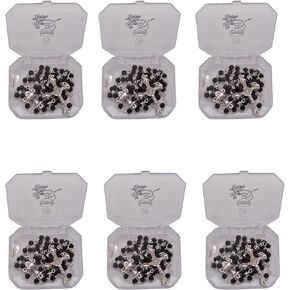 Wowser First Communion Jet Black Rosary, Clear Decorative Case, Sacramental Gift, 19.5 Inches