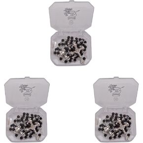Wowser First Communion Jet Black Rosary, Clear Decorative Case, Sacramental Gift, 19.5 Inches in Kuwait