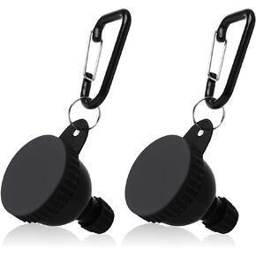 2 Pcs Protein Powder Container to go, Portable Protein Powder Travel Container, 50ml Protein Powder Funnel, Water Bottle Funnels for Powder Mixes, Pre Workout/Gym Supplement Funnel Keychain