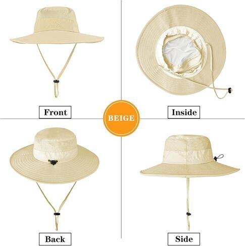 ZOORON Sun Hats for Men Women UPF 50+ Bucket Hat UV Protection Boonie Hat for Fishing Hiking Garden Safari Beach in Saudi Arabia