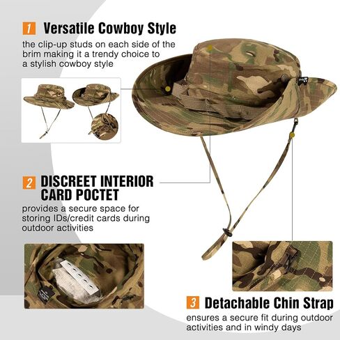 Oversized XL XXL Mens Sun Hats Wide Brim Fishing Safari UPF50+ Crown Big Head Chin Cord in Saudi Arabia