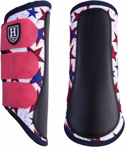 حذاء Harrison Howard Essential Horse Splint Boots الرياضي بالفرشاة للحصان باللون الأحمر القرمزي in Saudi Arabia