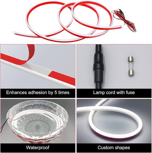 Car Hood Light Strip - 【𝗛𝗲𝗮𝘃𝘆 𝗗𝘂𝘁𝘆 𝗩𝗲𝗿𝘀𝗶𝗼𝗻】 71 Inches, Ice Blue Light, Dynamic Scan Start-Up Running LED Lights, Fits Car, Truck, SUV in Saudi Arabia