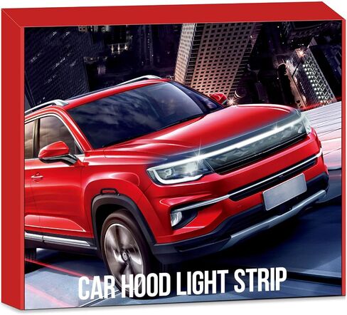 Car Hood Light Strip - 【𝗛𝗲𝗮𝘃𝘆 𝗗𝘂𝘁𝘆 𝗩𝗲𝗿𝘀𝗶𝗼𝗻】 71 Inches, Ice Blue Light, Dynamic Scan Start-Up Running LED Lights, Fits Car, Truck, SUV in Saudi Arabia