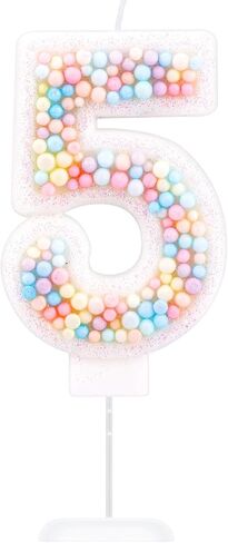 عدد شموع عيد الميلاد، شموع أرقام الماكارون اللطيفة، شموع عيد ميلاد حلوة بلون الحلوى للكيك، عدد أعلى الكعكة للفتيات وحفلات أعياد الميلاد وحفلات الزفاف (3) in Kuwait