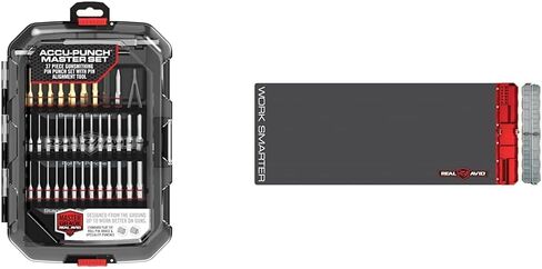 مجموعة Real Avid Punch Set، مجموعة أدوات صناعة الأسلحة مع مجموعة ثقب الدبوس، مجموعة ثقب المعادن ذات الطرف المسطح، مجموعة ثقب النحاس وأدوات صناعة الأسلحة: أداة بدء الدبوس، التشطيب غير المتعرج وأداة ثقب التثبيت in Kuwait