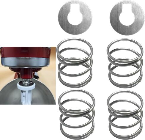 4 X Stainless Steel Spring and 2 washer for KitchenAid Mixer, KitchenAid stand mixer accessory springs and washers for easy replacement and quick installation of kitchen parts and accessories. in Saudi Arabia
