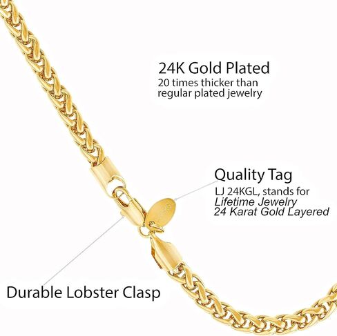LIFETIME JEWELRY Womens Gold Anklet Ponytail anklet for Girls and Teen 24k Real Gold Plated Ankle Bracelet in Saudi Arabia