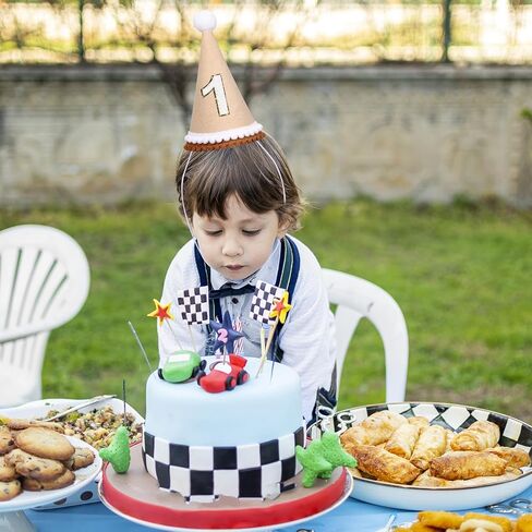 Boho 1st Birthday Hat, 1/2-3st Birthday Hat Replaceable Conical Cap - Natural Boho First Birthday Decorations in Kuwait