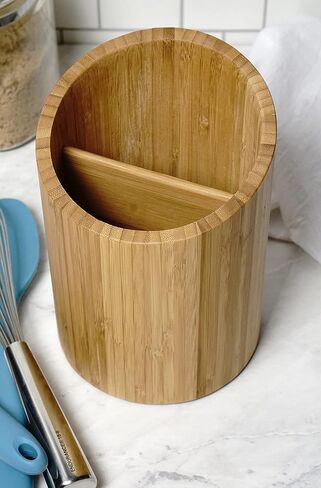RSVP International Bamboo Collection, Countertop Décor for Kitchen & Tabletop, Tool Holder, 5.5(DIA)x7.75" in Kuwait