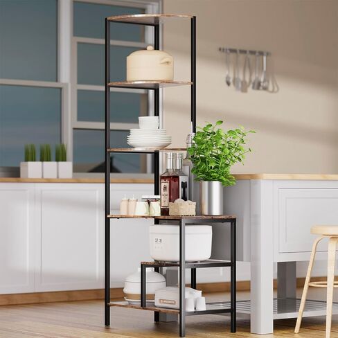 Corner Bookshelf, Corner Shelf, Corner Shelf Stand, Corner Stand,Corner Cabinet, Corner Bookcase, Measures 28" x 14" x67"inches, Vintage Style in Kuwait