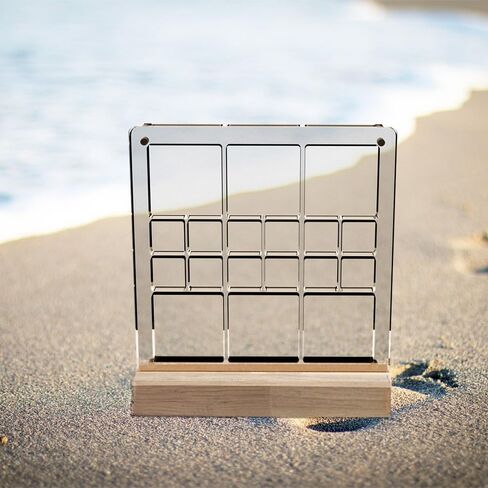 Acrylic Magnetic Seashell Display Box, Seashell Collection Box and Jewellery Display Box, Collection of Seashells for Display, Small Crafts Storage containers (Blend grids, Square) in Saudi Arabia