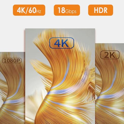 High-Speed HDMI Cable 4.9FT, 18 Gbps, 4K/60Hz in Saudi Arabia
