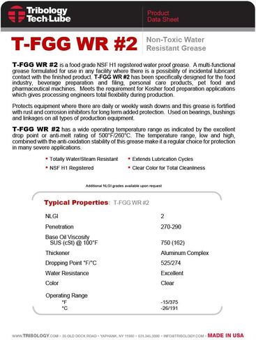 T-FGG-WR#2-cart-12 خرطوشة شحم مقاومة للماء بدرجة الطعام (عبوة من 12 قطعة) in Saudi Arabia