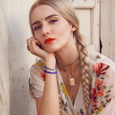 ZIFTY 9 قطع أساور كريستال شفاء للنساء والرجال 8 مم أساور مطرزة بأحجار كريمة مستديرة هدية مجوهرات، هدايا عيد الأم in Kuwait