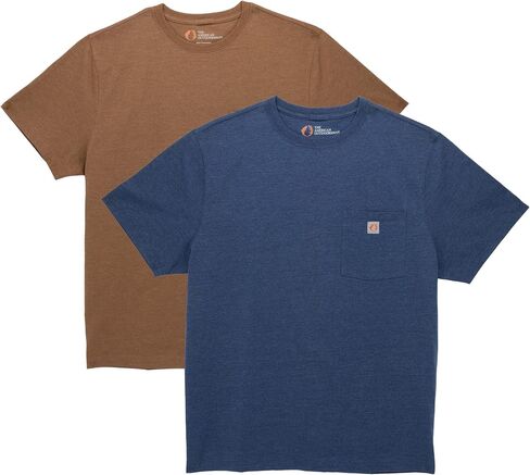 The American Outdoorsman Men's Short Sleeve Rugged Workwear T-Shirt 2-Pack, Perfect for Camping, Hiking, and Outdoors in Saudi Arabia
