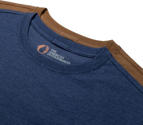 The American Outdoorsman Men's Short Sleeve Rugged Workwear T-Shirt 2-Pack, Perfect for Camping, Hiking, and Outdoors in Saudi Arabia